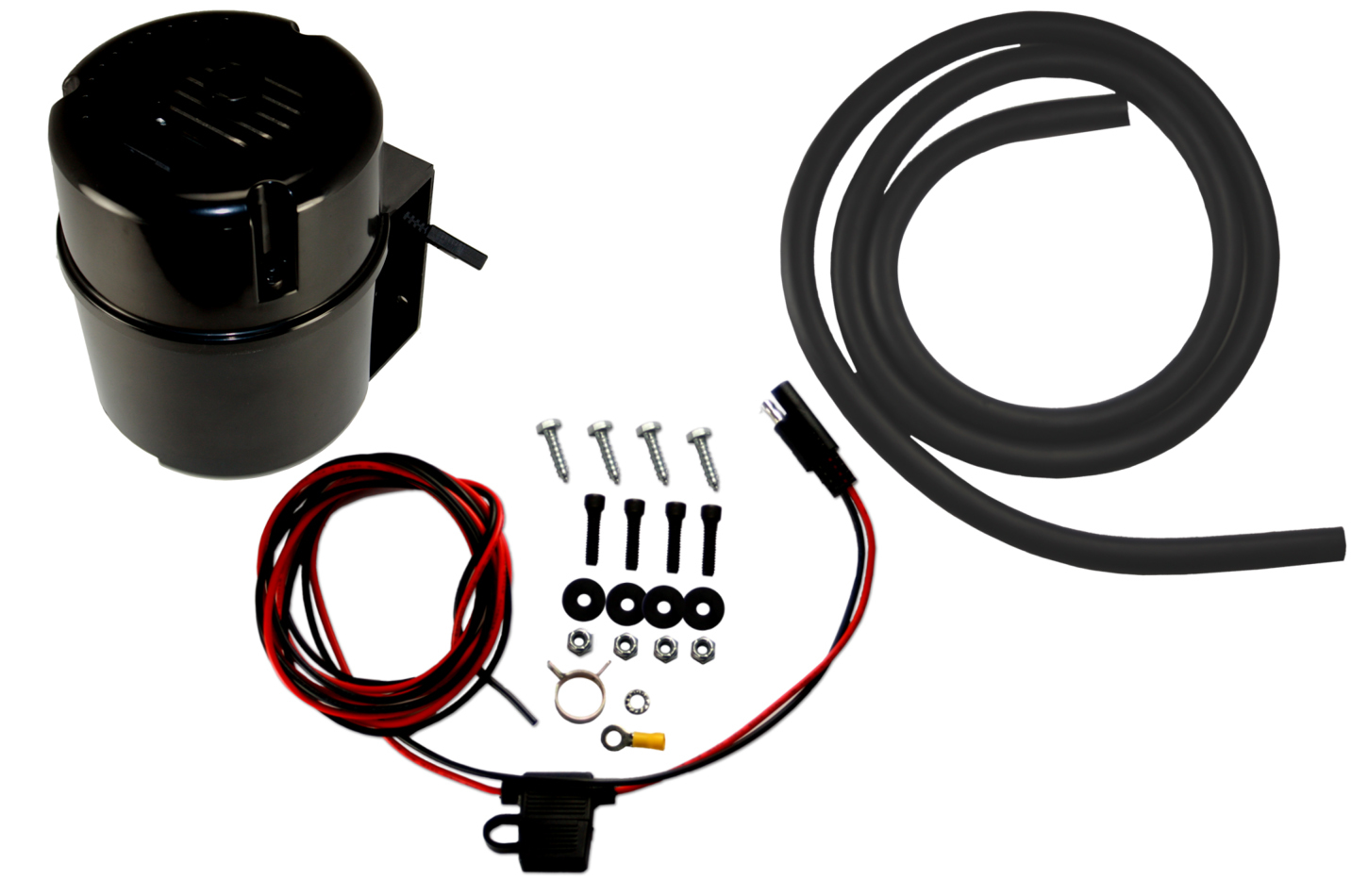 Leed Brakes VP001B - Vacuum Pump, Black Bandit, Electric, 12V, Hardware / Hose / Wiring Included, Black Housing, Universal, Kit
