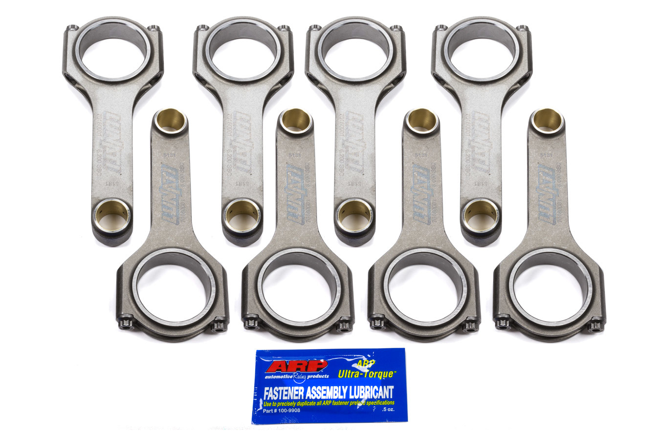 Lunati Cams 70160001-8 - Connecting Rod, Voodoo, H Beam, 6.000 in Long, Bushed, 7/16 in Cap Screws, Forged Steel, Small Block Chevy, Set of 8