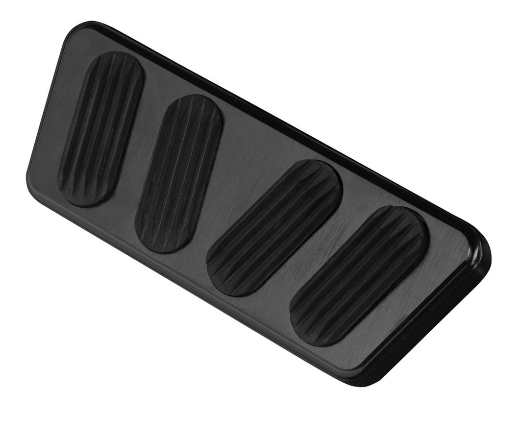 Lokar Midnight Series Pedal Pads for 1964-1968 MUSTANG - XBAG-6123 Pad, Brake, Series, Aluminum, Rubber, Black Anodized, Automatic, Each thumbnail 2