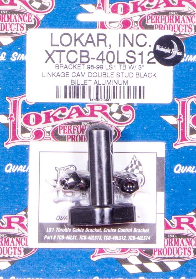 Lokar XTCB-40LS12 - LS1 Throtle Cable Brackt Black