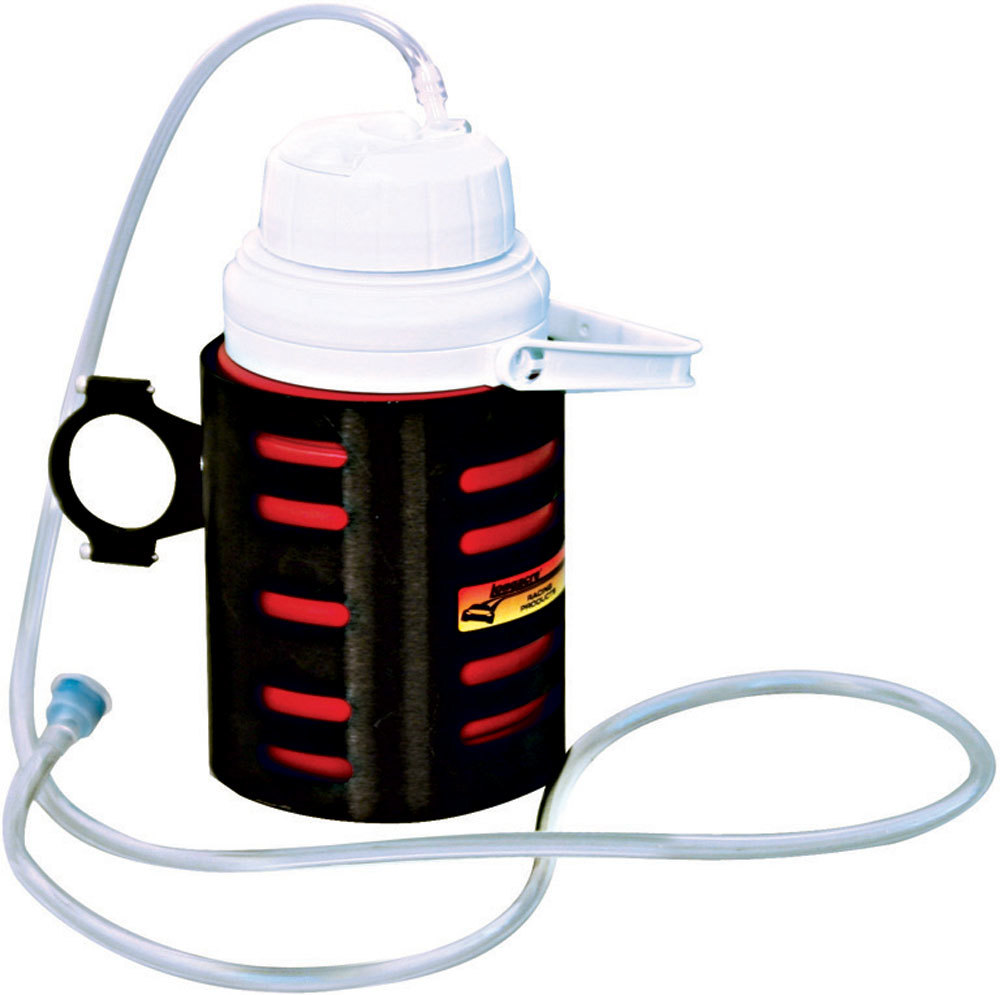 Drink System - 1-3/4 in Cage Mount - 42 oz - 60 in Hose - Adjustable - Aluminum - Black Powder Coat - Kit