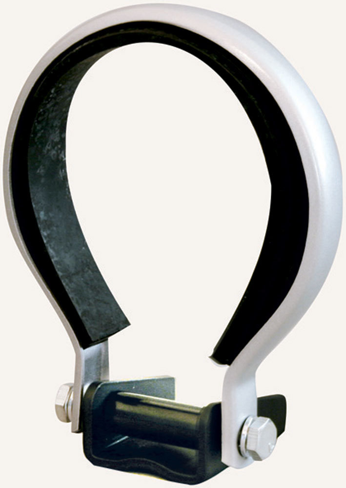 Longacre 52-44411 Tachometer Bracket, Bolt-On, Shock Ring, Aluminum, Silver Powder Coat, 5 in Tachometer, Each