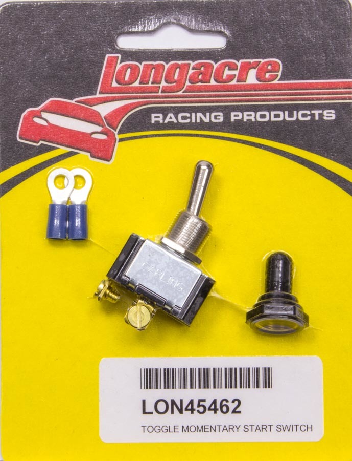 Longacre 52-45462 Toggle Switch, Starter, Momentary, 40 amp, 12V, Weatherproof Cover, Each
