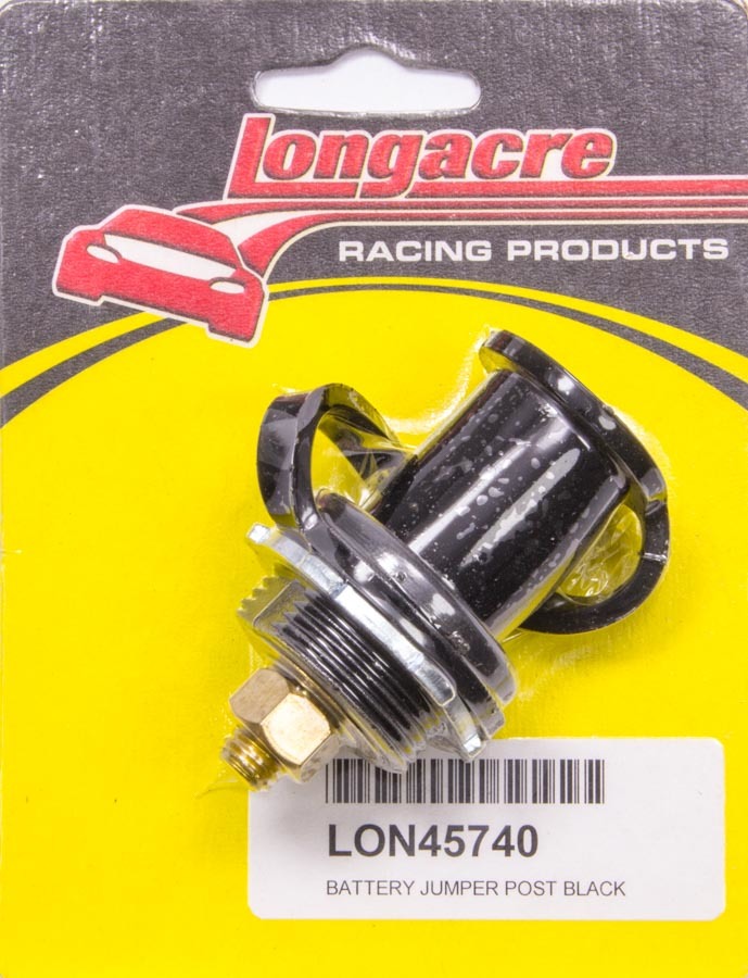 Longacre 52-45740 Remote Battery Terminal, 6V to 36V, 1-1/4 in Diameter Hole, 3/8-16 in Stud, Rubber Cap, Black, Each