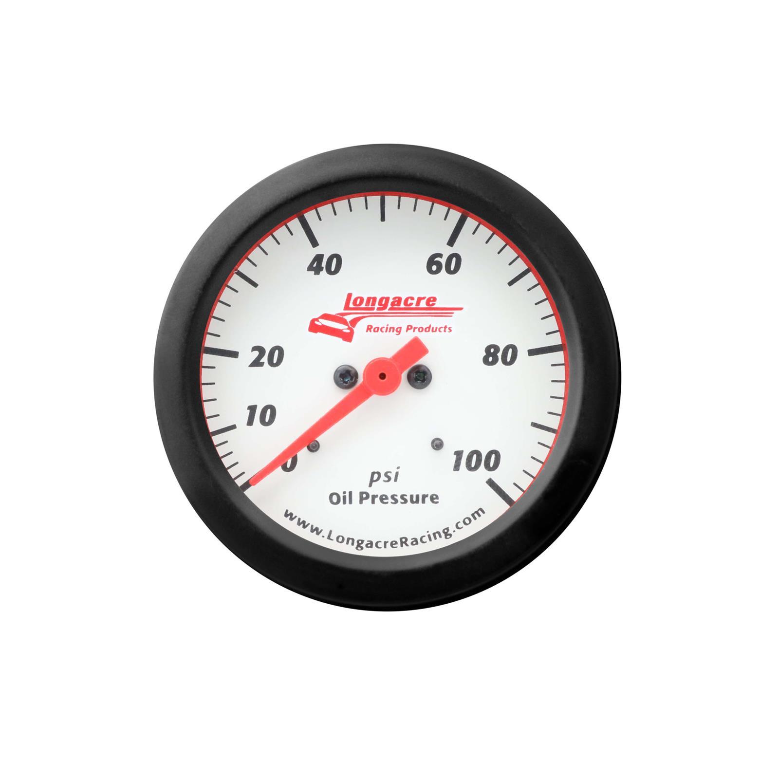 LONGACRE — LONGACRE Gauge Sportsman Oil Pressure 0-100psi