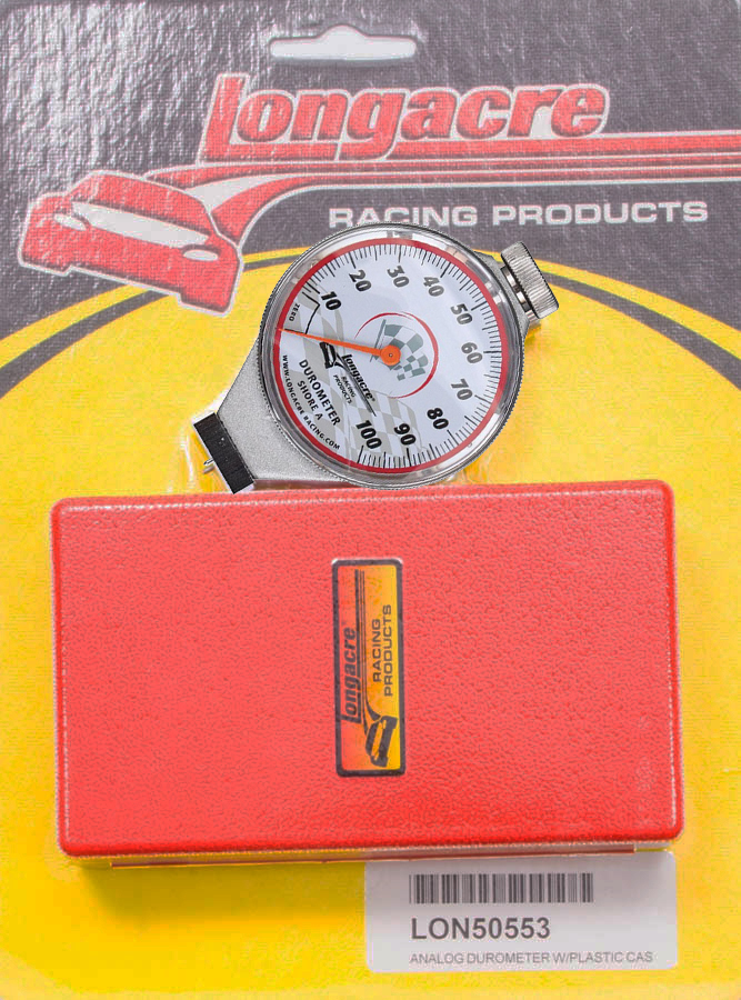 Durometer Gauge - 0-100 Points - Mechanical - Analog - Red Carrying Case - Each