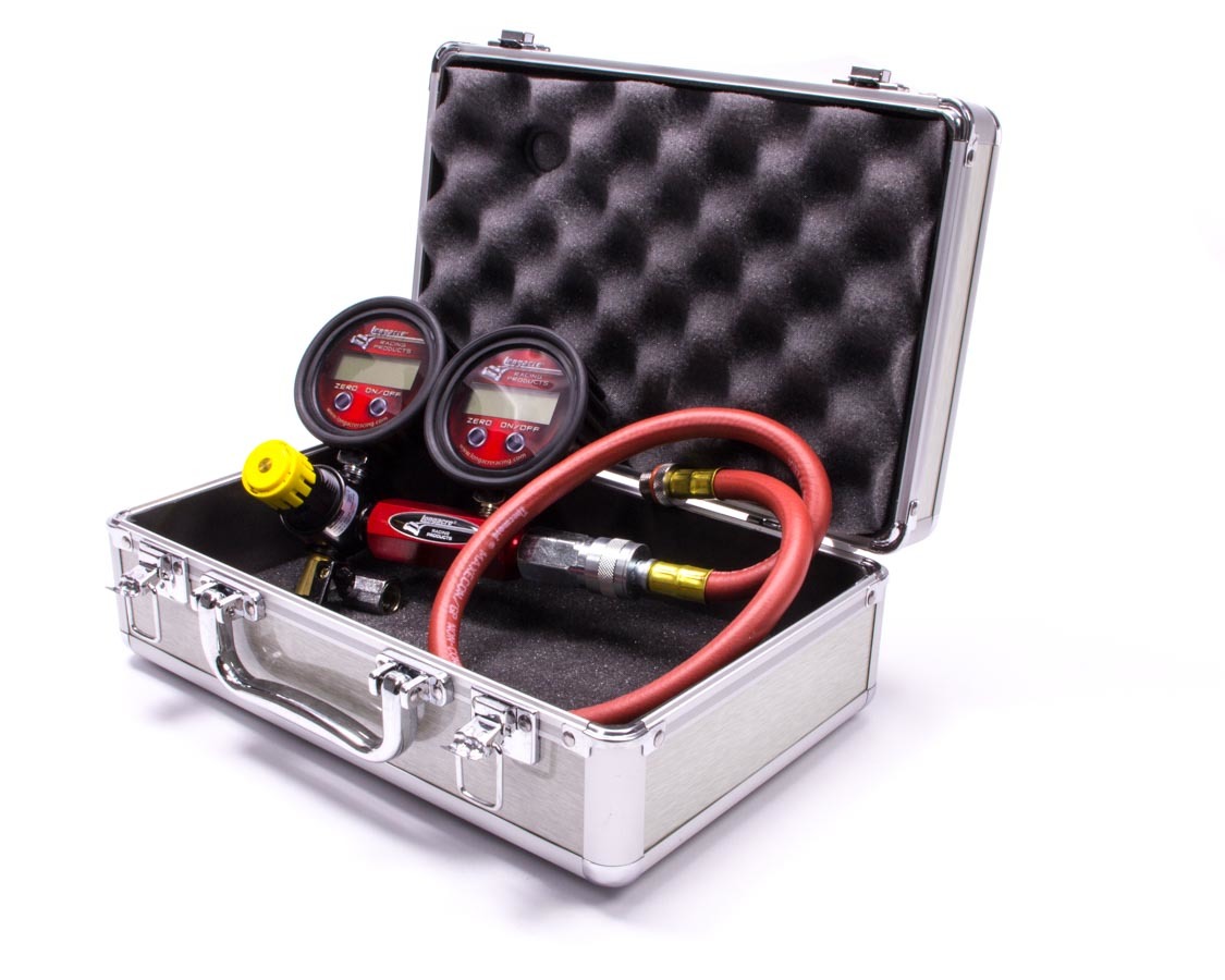 Longacre 52-73014 Leak Down Tester, Dual Gauge, Backlight, Mechanical, Digital, 26 in Hose, Kit