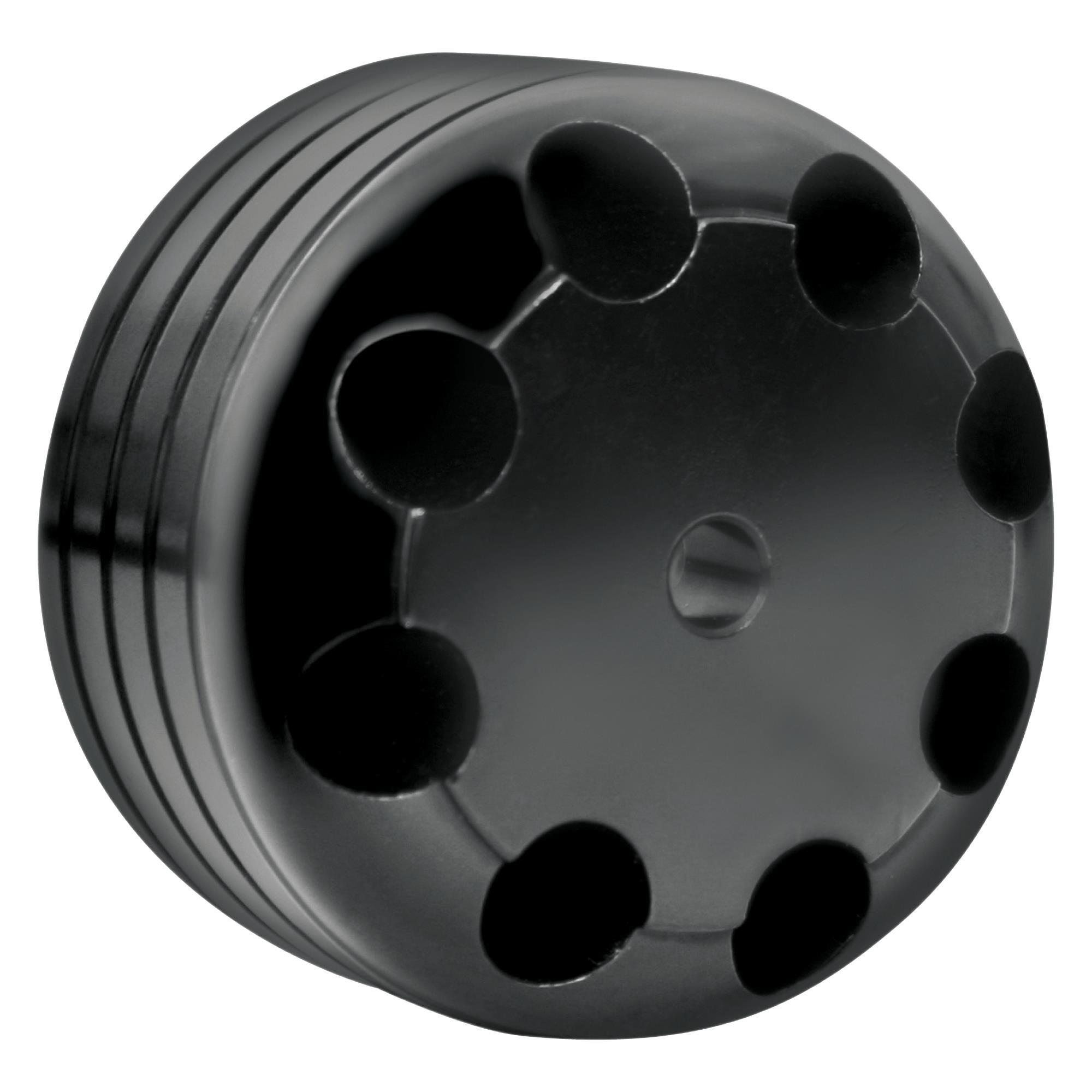 Caster / Camber Gauge Adapter - 5/16-18 in Gauge Bolt to Universal Spindle - Magnetic - 3 in Diameter - Aluminum - Black Powder Coat - Each