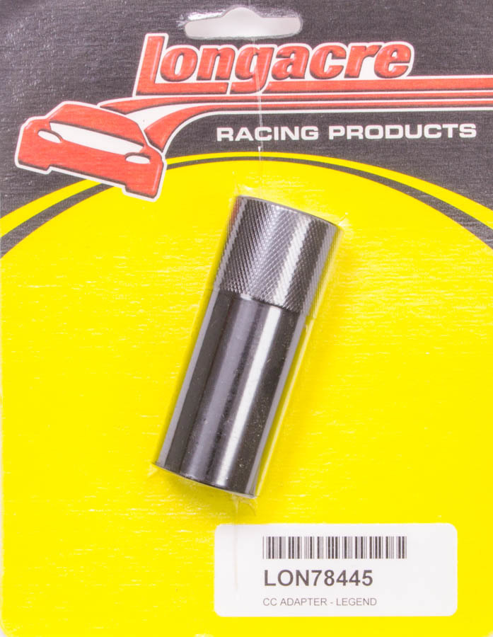 Caster / Camber Gauge Adapter - 5/16-18 in Gauge Bolt to 19 mm x 1.50 Thread - Aluminum - Black Powder Coat - Legend Car Spindle - Each