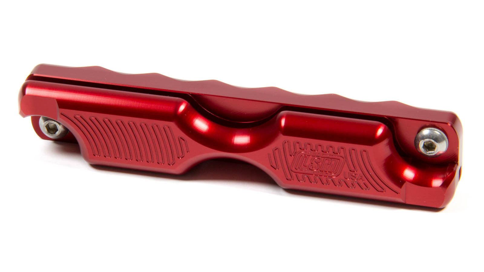 LSM Racing Products FH-500R Feeler Gauge Holder, Dual, Aluminum, Red Anodized, Each
