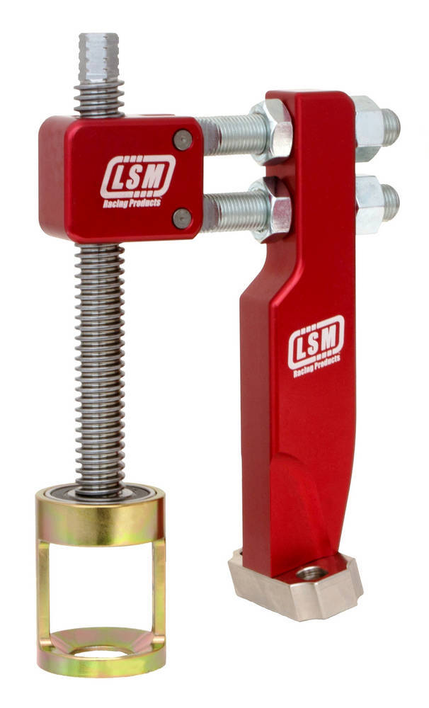 LSM Racing Products SC-200 Valve Spring Compressor, Head-On, Shaft Mount, Aluminum, Red Anodized, Various Applications, Kit