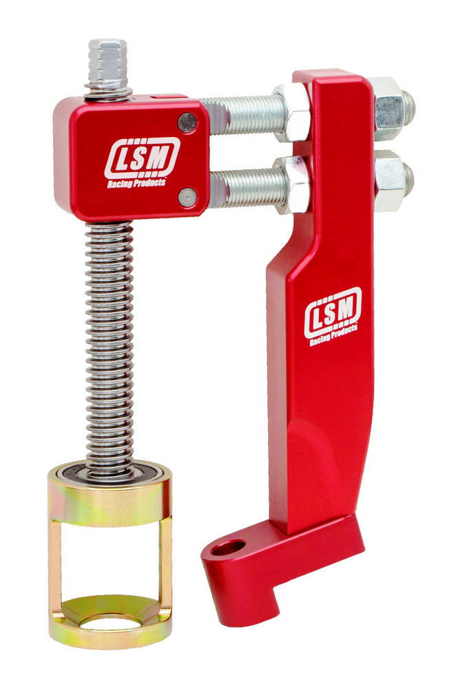 LSM Racing Products SC-800 Valve Spring Compressor, Head-On, Stud Mount, Aluminum, Red Anodized, 7/16 in Rocker Studs, Kit