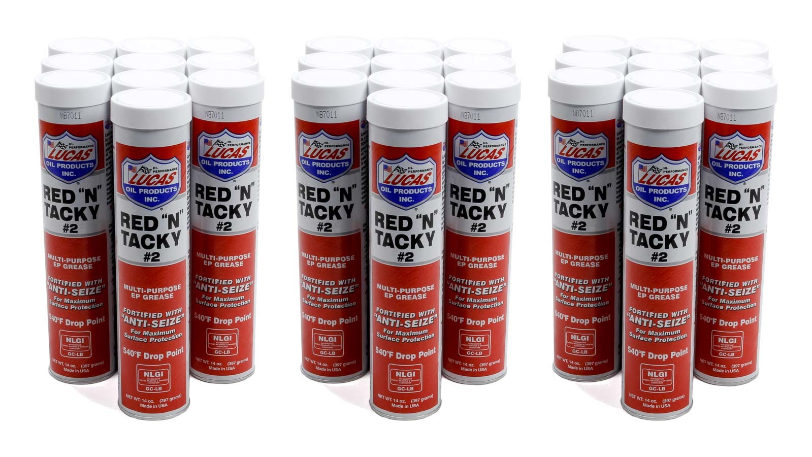 Grease - Red N Tacky - Conventional - 14 oz Cartridge - Set of 30