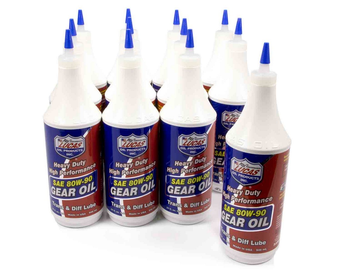 Gear Oil - Heavy Duty - 80W90 - Limited Slip Additive - Conventional - 1 qt Bottle - Set of 12