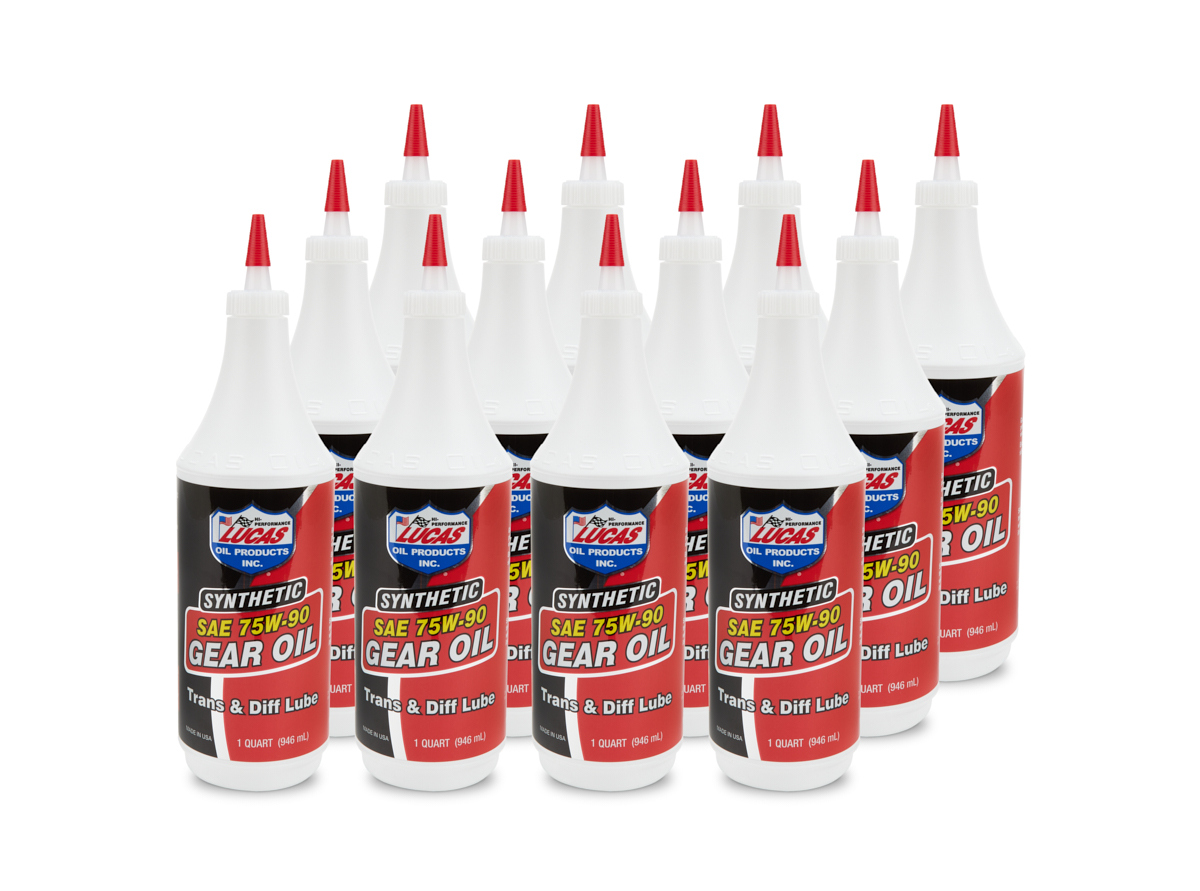Gear Oil - 75W90 - Limited Slip Additive - Synthetic - 1 qt Bottle - Set of 12