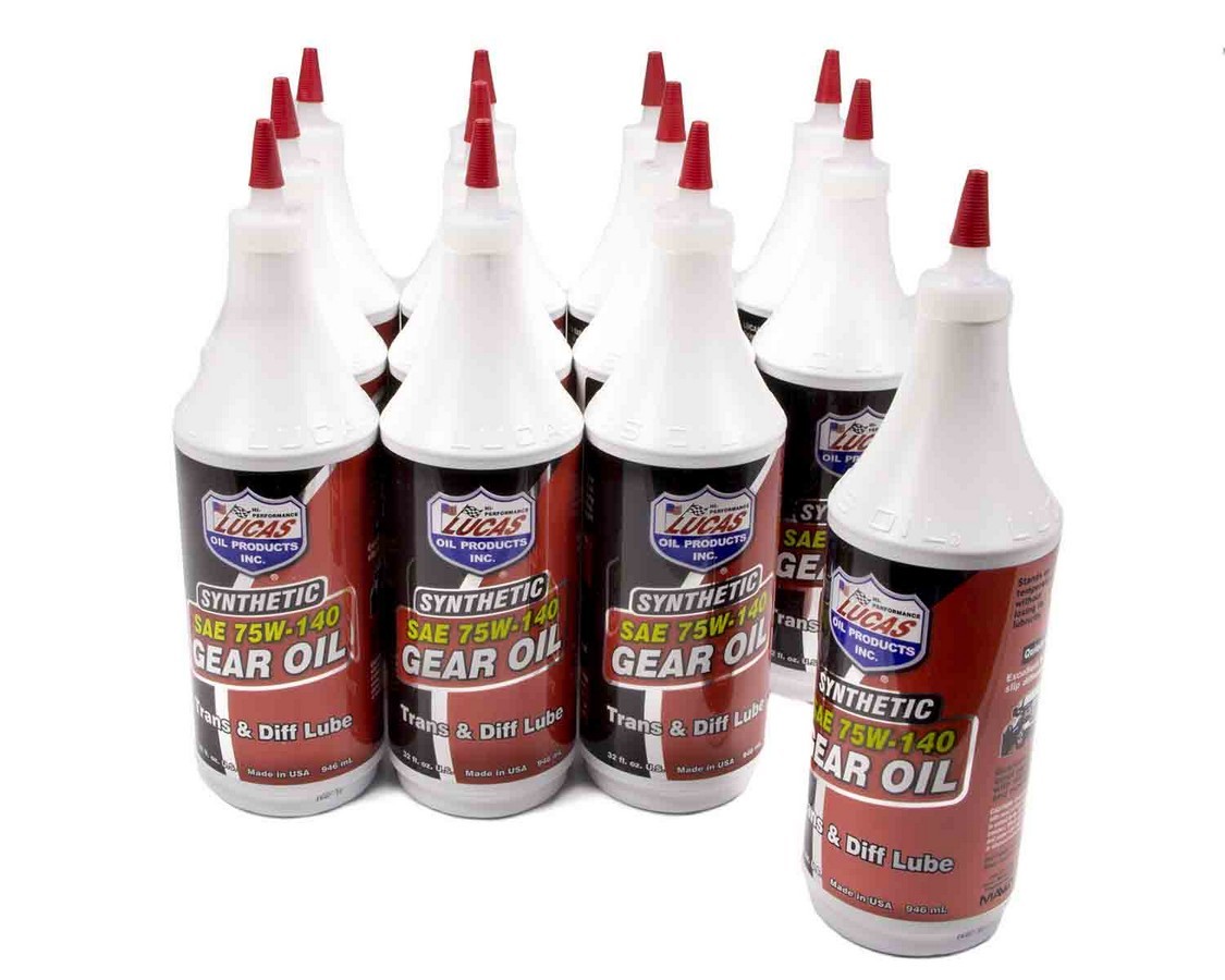 Gear Oil - 75W140 - Limited Slip Additive - Synthetic - 1 qt Bottle - Set of 12
