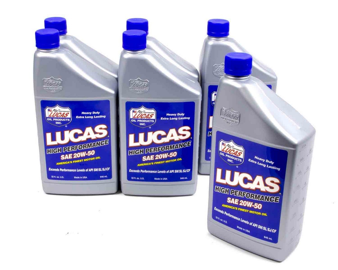 20w50 Lucas Plus Racing Oil 10252 Engine Oil, Racing, Mineral, 20W50, 1 qt., Set of 6 thumbnail 2