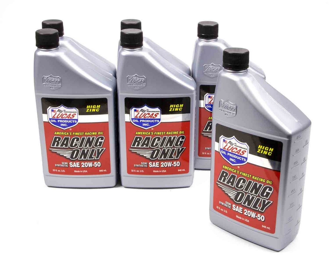 20w50 Lucas Racing-Only High Performance Motor Oil 10306 Engine Oil, Race Only, Semi-Synthetic, 20W50, One qt., Set of 6 thumbnail 2