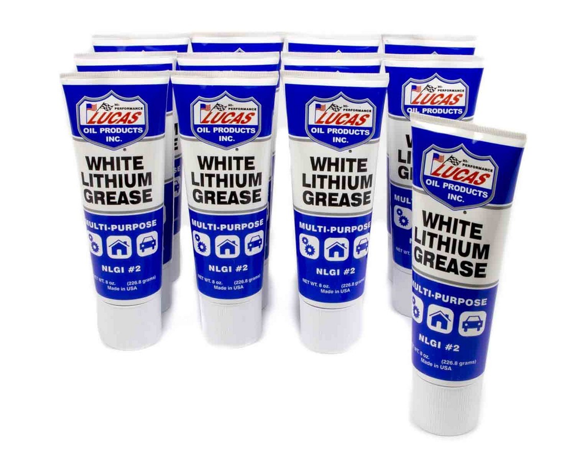 Grease - White Lithium - Conventional - 8 oz Tube - Set of 12