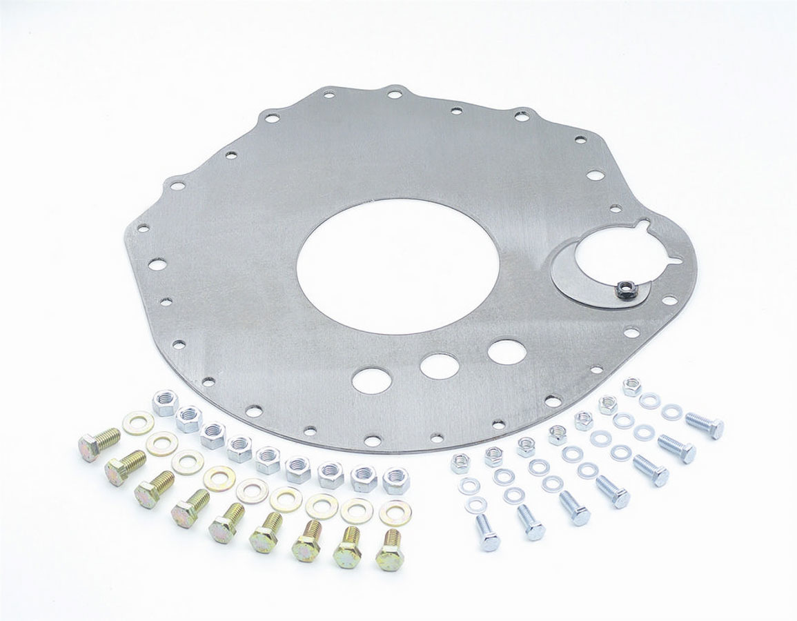Lakewood 15705 Block Safety Plate, Hardware Included, Steel, Natural, Manual Transmission, Chevy V6 / V8, Each