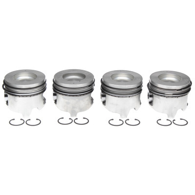 Clevite 2243451WR020 Piston and Ring, Cast, 4.075 in Bore, 3.0 x 2.0 x 3.0 mm Ring Groove, Flat, Combustion Chamber, Drivers Side, 6.6 L, GM Duramax, Kit