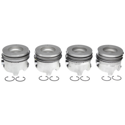 Clevite 2243452WR020 Piston and Ring, Cast, 4.075 in Bore, 3.0 x 2.0 x 3.0 mm Ring Groove, Flat, Combustion Chamber, Passenger Side, 6.6 L, GM Duramax, Kit