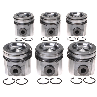 Clevite 2243673WR Piston and Ring, Forged, 4.016 in Bore, 3.0 x 2.0 x 3.0 mm Ring Groove, Flat, Combustion Chamber, 5.9 L, Dodge Cummins, Kit