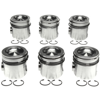 Clevite 2243673WR040 Piston and Ring, Forged, 4.056 in Bore, 3.0 x 2.0 x 3.0 mm Ring Groove, Flat, Combustion Chamber, 5.9 L, Dodge Cummins, Kit