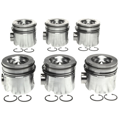 Clevite 2243732WR Piston and Ring, Forged, 4.213 in Bore, 3.0 x 2.0 x 3.0 mm Ring Groove, Flat, Combustion Chamber, 6.7 L, Dodge Cummins, Kit