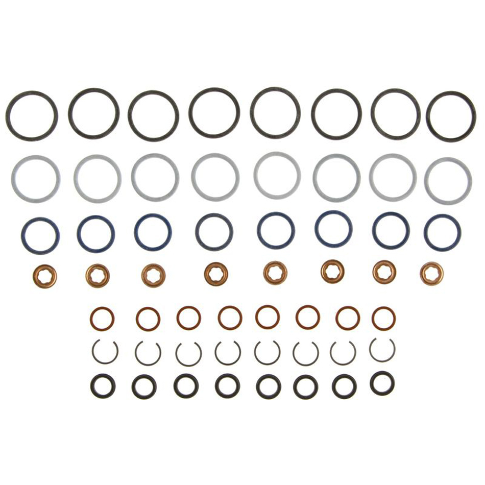 Clevite GS33711 O-Ring, Rubber, Crush Washers / D-Rings / Snap Rings Included, 6.0 L, Fuel Injector Seal, Ford PowerStroke, Kit