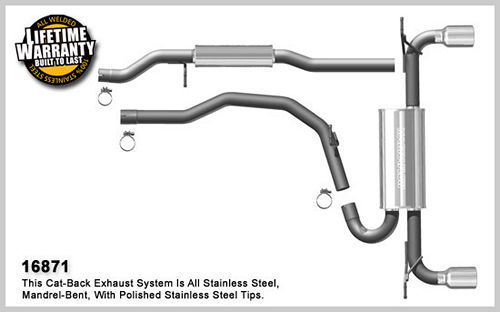 07-14 Ford Edge 2.0/3.5L Cat Back Exhaust Kit   -16871 