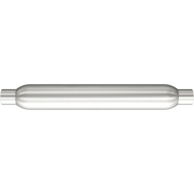 Muffler - Glass Pack - 3 IN Center Inlet - 3 IN Center Outlet - 18 X 4 IN Round Body - 22 IN Long - Reversible - Steel - Aluminized - Universal - Each