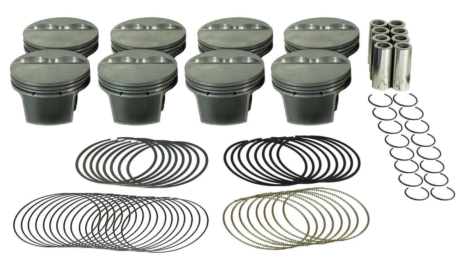 Mahle Pistons 197725130 Piston, Power Pak, 4.030 in Bore, 1.5 mm / 1.5 mm / 3.0 mm Ring Grooves, Minus 5.00 cc, Small Block Chevy, Kit