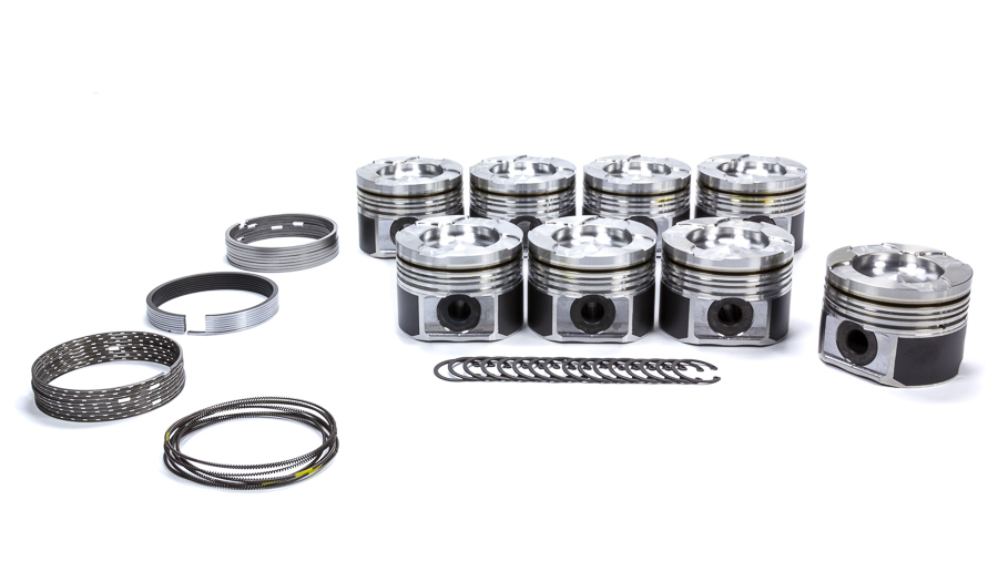 Mahle Pistons 930029875 Piston and Ring, PowerPak, Cast, 4.075 in Bore, 3.0 x 2.0 x 3.0 mm Ring Groove, Minus 41.80 cc, GM Duramax, Kit