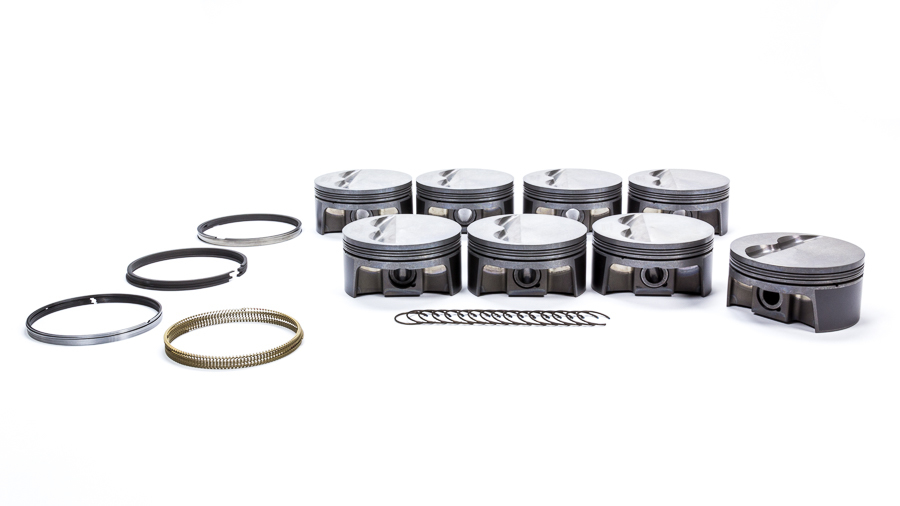 Mahle Pistons 930200340 Piston and Ring, PowerPak, Forged, 4.040 in Bore, 1.0 x 1.0 x 2.0 mm Ring Groove, Minus 5.00 cc, Small Block Chevy, Kit