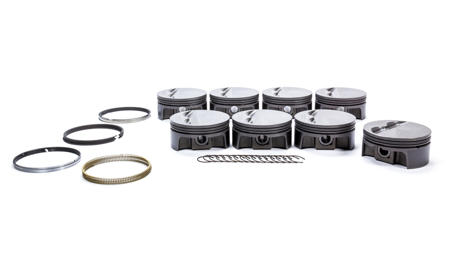 Mahle Pistons 930200640 Piston and Ring, PowerPak, Forged, 4.040 in Bore, 1.0 x 1.0 x 2.0 mm Ring Groove, Minus 5.00 cc, Small Block Chevy, Kit