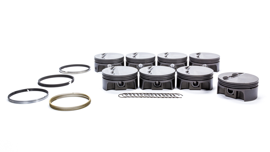 Mahle Pistons 930200725 Piston and Ring, PowerPak, Forged, 4.125 in Bore, 1.0 x 1.0 x 2.0 mm Ring Groove, Minus 5.00 cc, Small Block Chevy, Kit