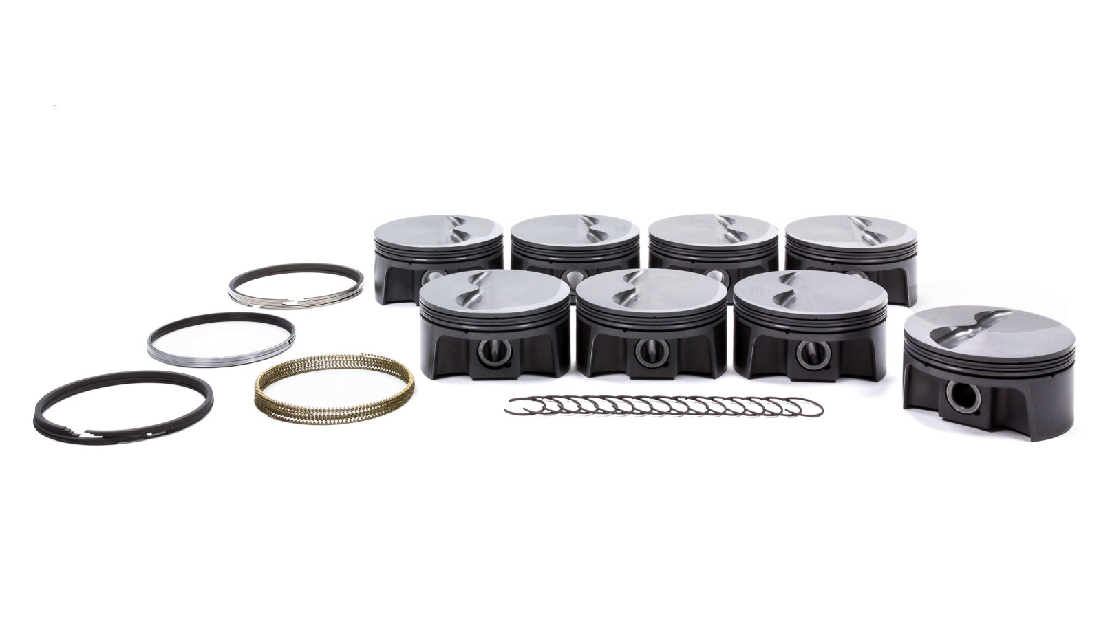 Mahle Pistons 930202640 Piston and Ring, PowerPak, Forged, 4.040 in Bore, 1.0 x 1.0 x 2.0 mm Ring Groove, Minus 4.00 cc, Small Block Chevy, Kit