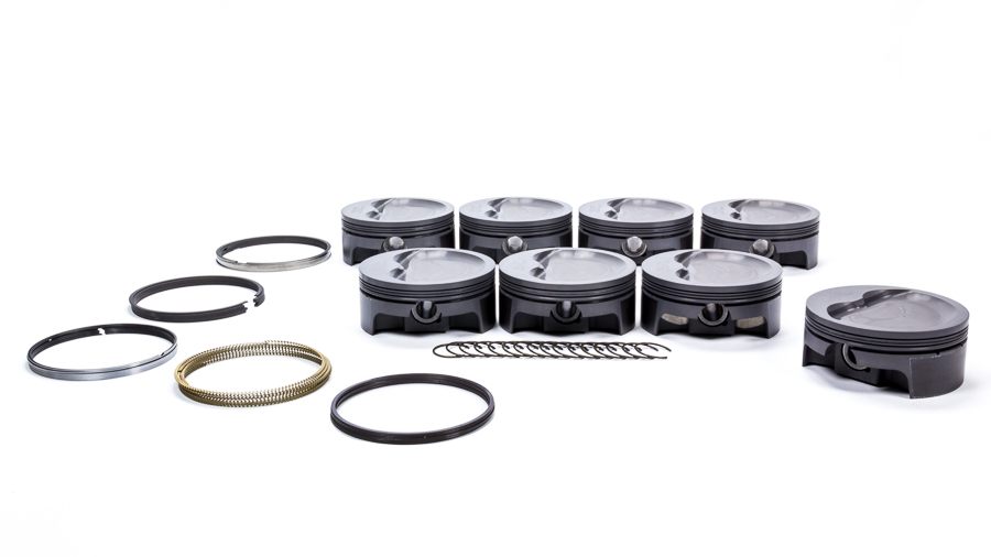 Mahle Pistons 930211455 Piston and Ring, PowerPak, Forged, 4.155 in Bore, 1.0 x 1.0 x 2.0 mm Ring Groove, Minus 20.00 cc, Small Block Chevy, Kit