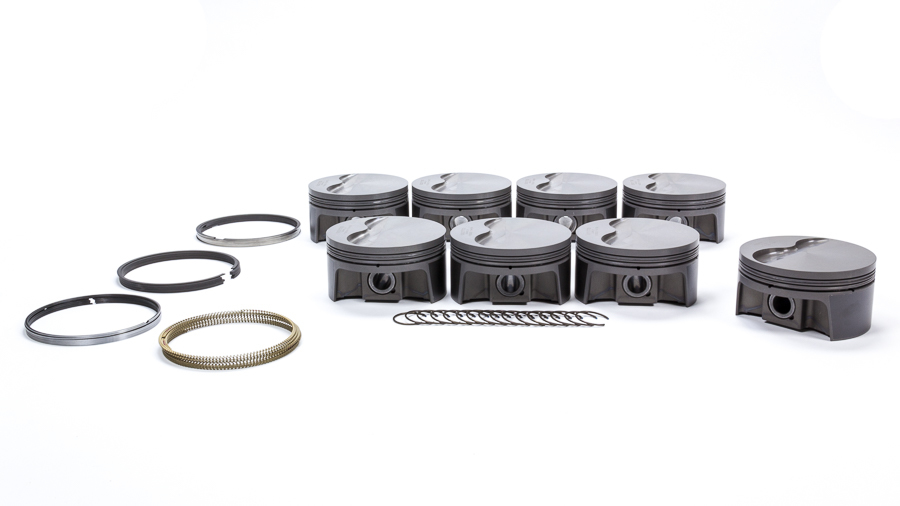 Mahle Pistons 930217700 Piston and Ring, PowerPak, Forged, 4.000 in Bore, 1.0 x 1.0 x 2.0 mm Ring Groove, Minus 4.00 cc, GM LS-Series, Kit