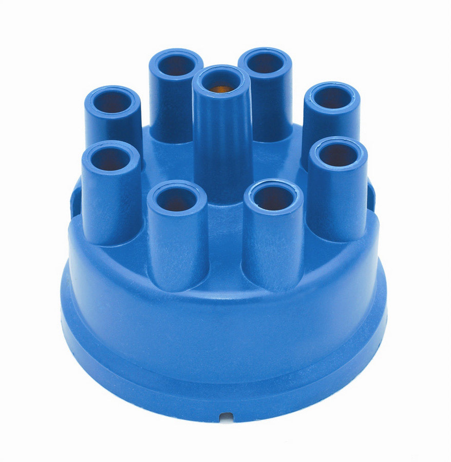 Mallory 209D Distributor Cap, Socket Style Terminals, Brass Terminals, Clamp Down, Blue, Non-Vented, Flame Arrested, Mallory YL Series, V8, Each