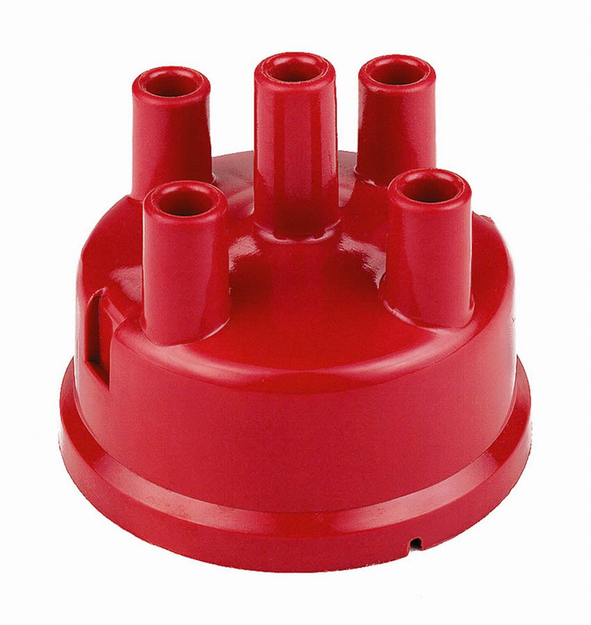 Mallory 271 Distributor Cap, Socket Style Terminals, Clamp Down, Red, Non-Vented, Non-Flame Arrested, Mallory 23 / 24 / 27 / 45 / 46 / 47 / 50 / 57 / 60 Series, 4-Cylinder, Each