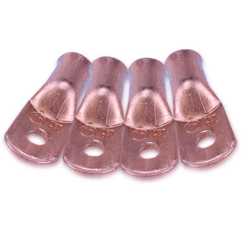 1/0 Gauge Copper Cable End 1/4in Hole 4 Pack