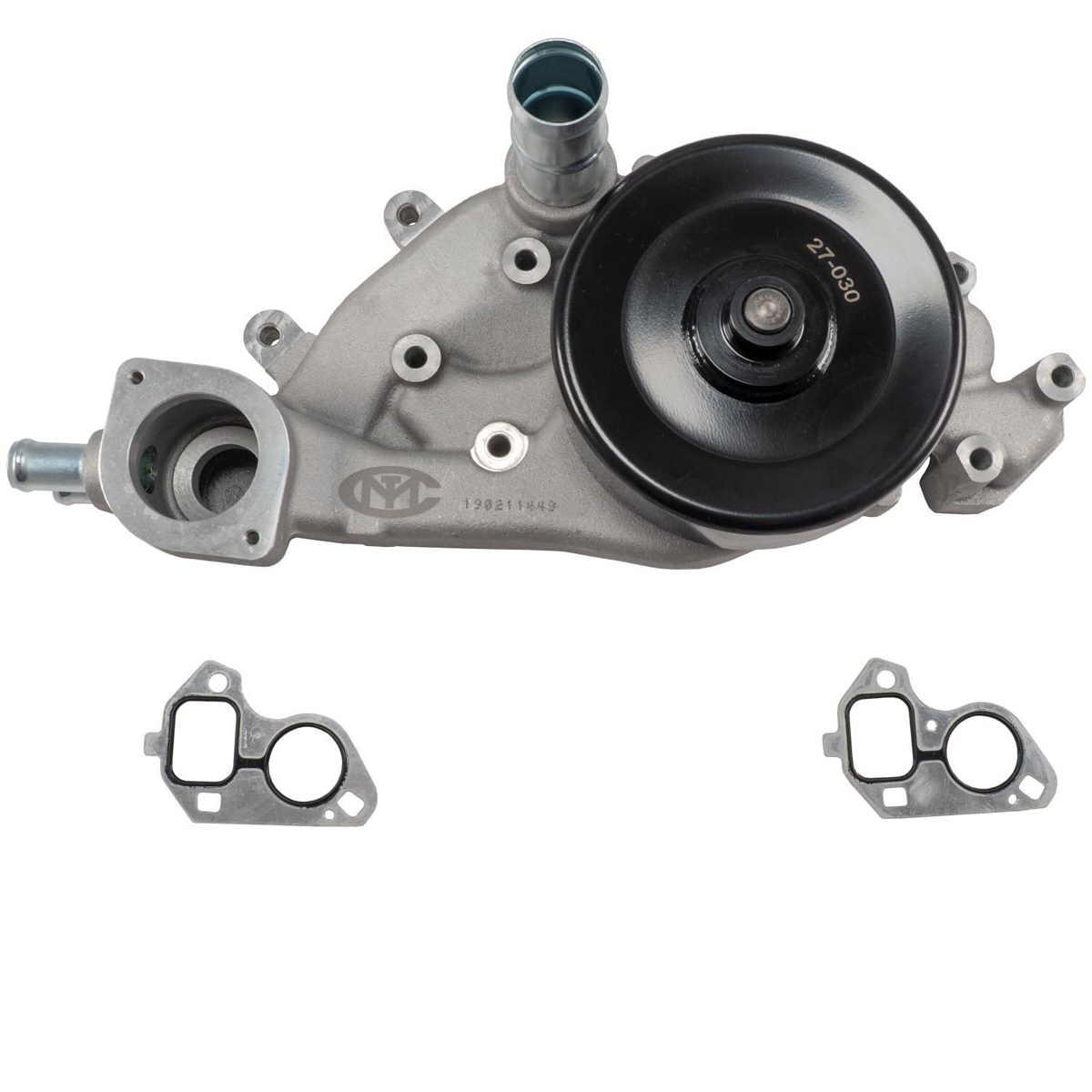 Melling Performance MWP-503 Water Pump, Mechanical, Black Pulley, 4.73 in Hub Height, Aluminum, Natural, GM LS-Series, Each