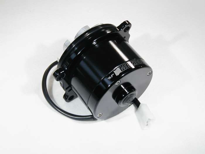 Meziere WP345S Water Pump, Electric, Hi-Flow 300 Series, Gaskets / Hardware / Wiring, Aluminum, Black Anodized, Ford Modular, Kit