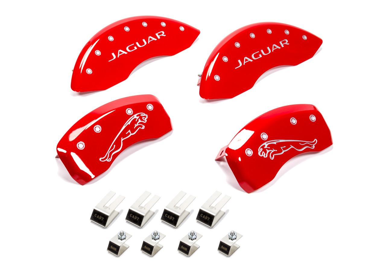 10-   Jaguar Caliper Covers Red