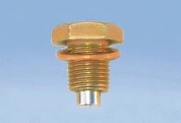 Milidon 17000 Drain Plug, 1/2-20 in Thread, Brass Crush Washer, Magnetic, Steel, Zinc Oxide, Each