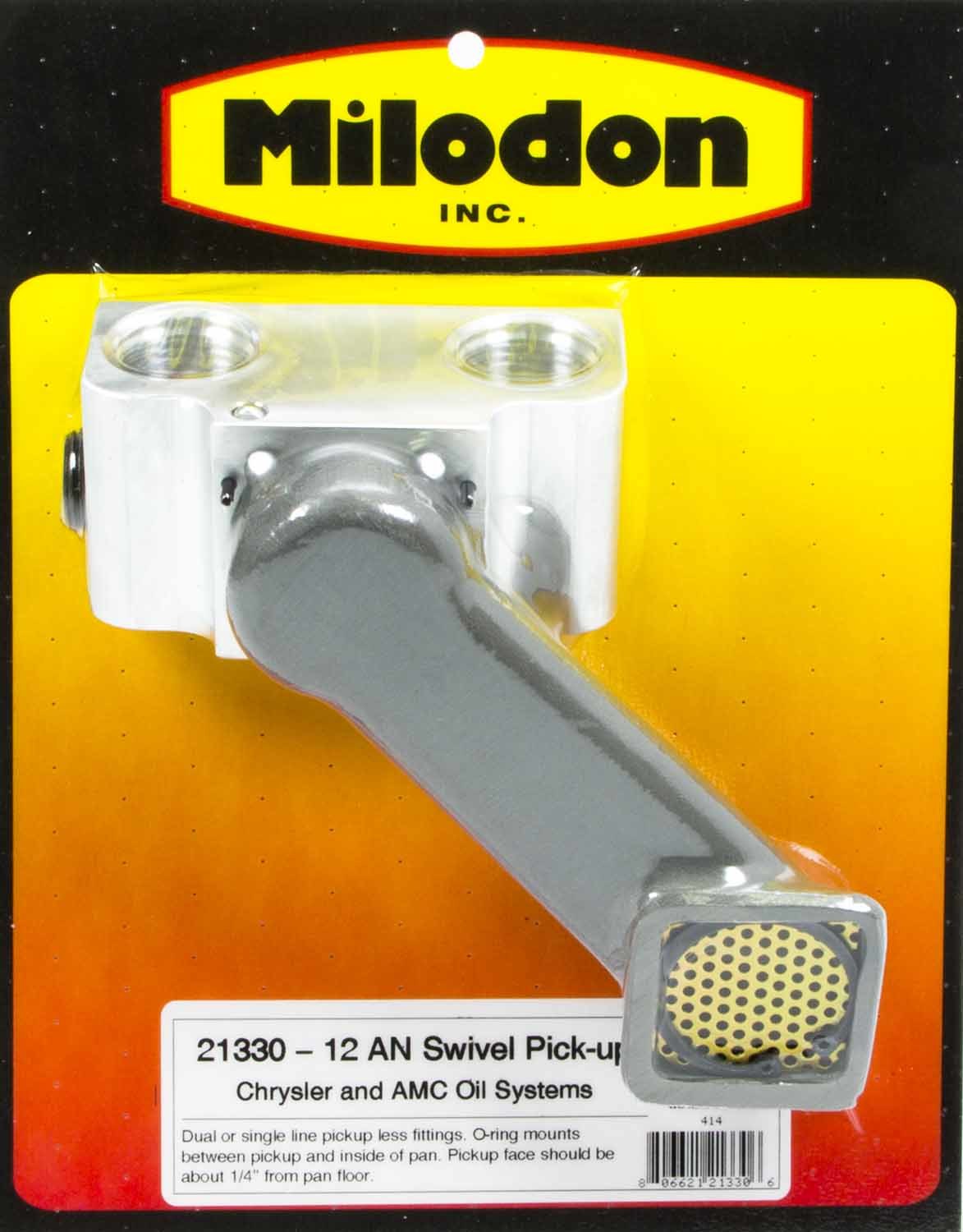 Milidon 21330 Oil Pump Pickup, BoltOn, Swivel Pickup, Exter