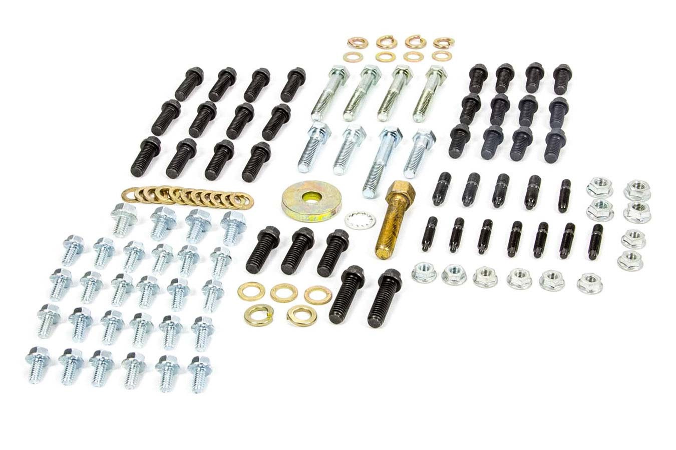 Milodon Complete Engine Bolt Kits 83001 Accessory Bolts, Hex Head, Steel, Black Oxide, Chevy, Small Block, Kit thumbnail 2