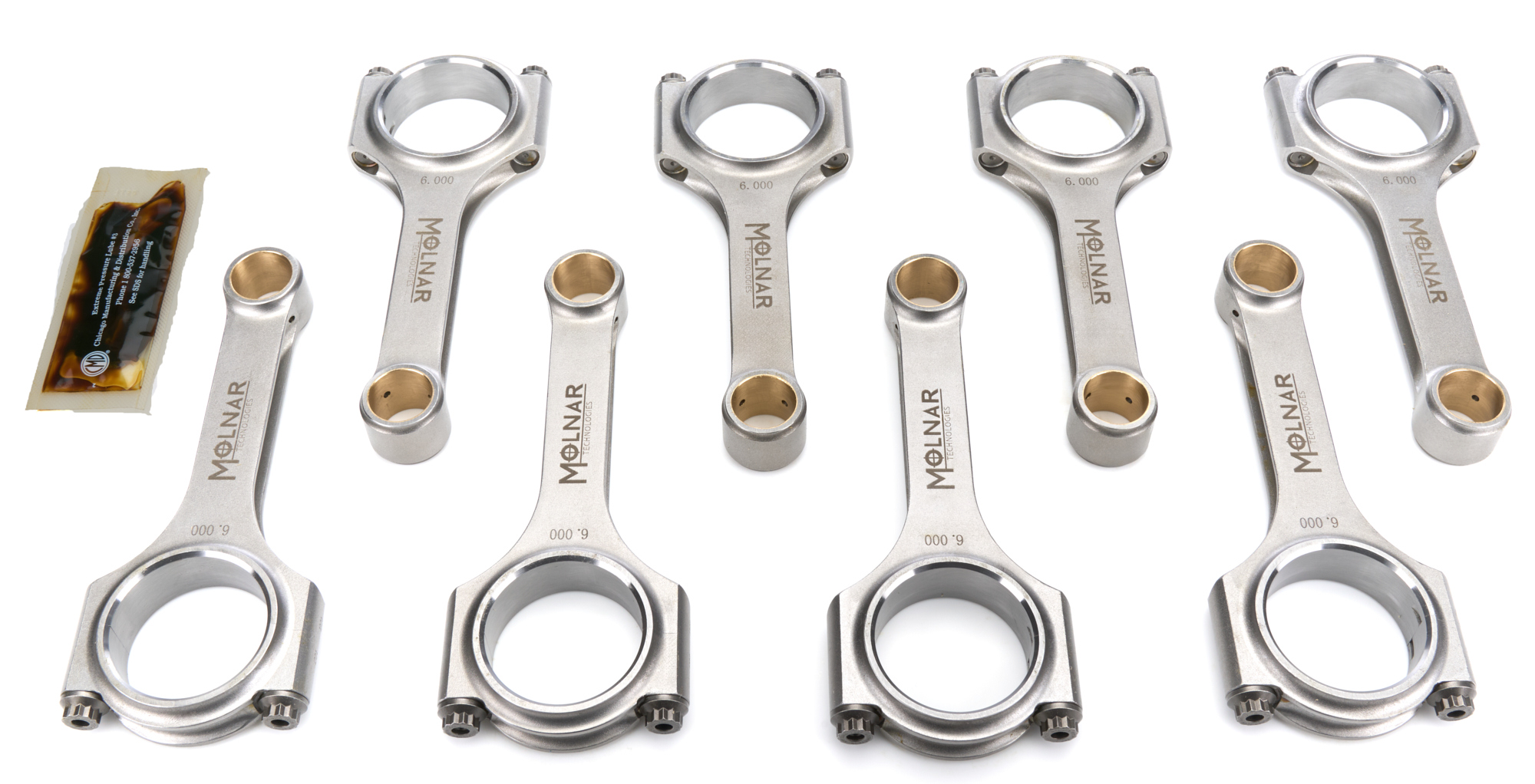 6.000 H-Beam Rod Set SBC w/2.000 Pin Dia
